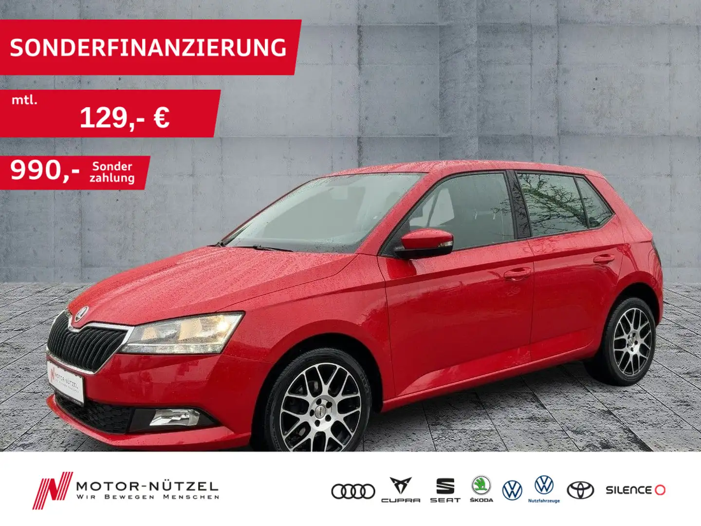 Skoda Fabia 1.0 TSI COOL PLUS SHZ+PDC+DAB+NSW+BT+16" Rot - 1