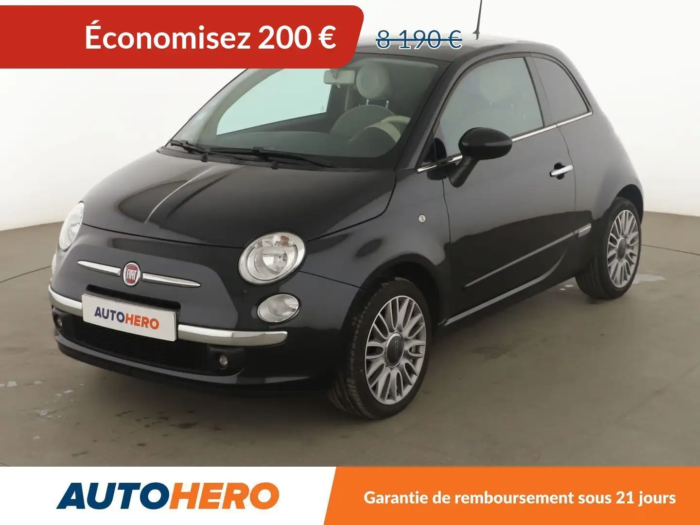 Fiat 500 1.2 Lounge Noir - 1