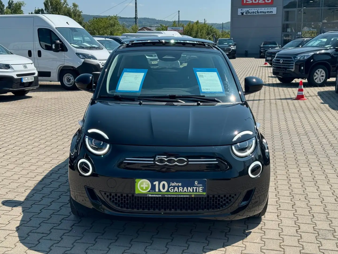 Fiat 500e ICON | Schiebedach, LED, 17", 42kw/h | Schwarz - 2