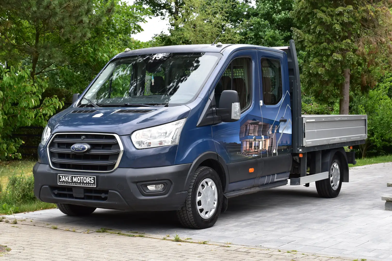 Ford Transit 2.0 TDCi 7 SEATS ** DOUBLE CABINE PLATEAU ** Bleu - 1