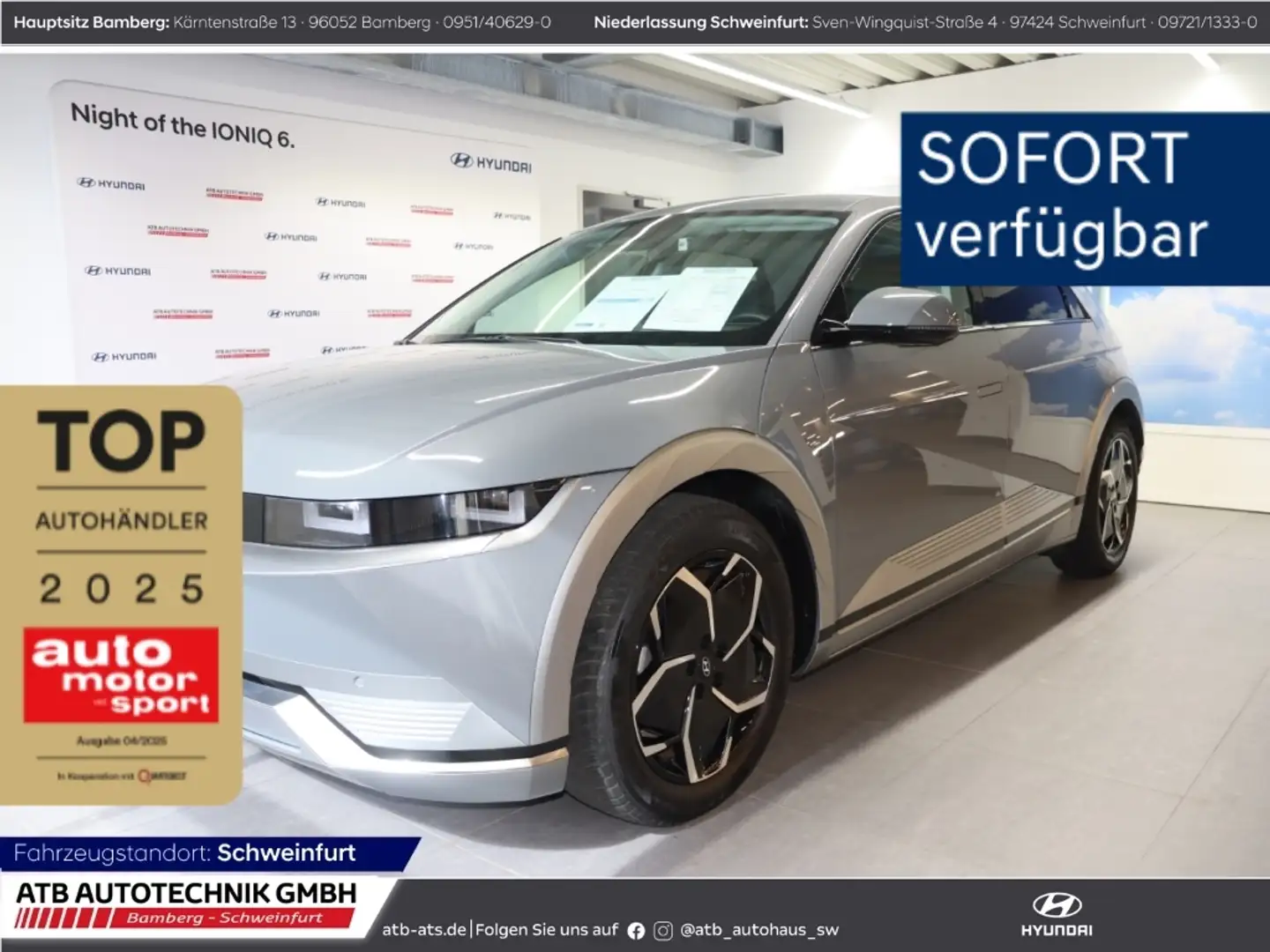 Hyundai IONIQ 5 TECHNIQ 72,6 kWh SOH 100% Navi LED ACC Apple CarPl Grau - 1