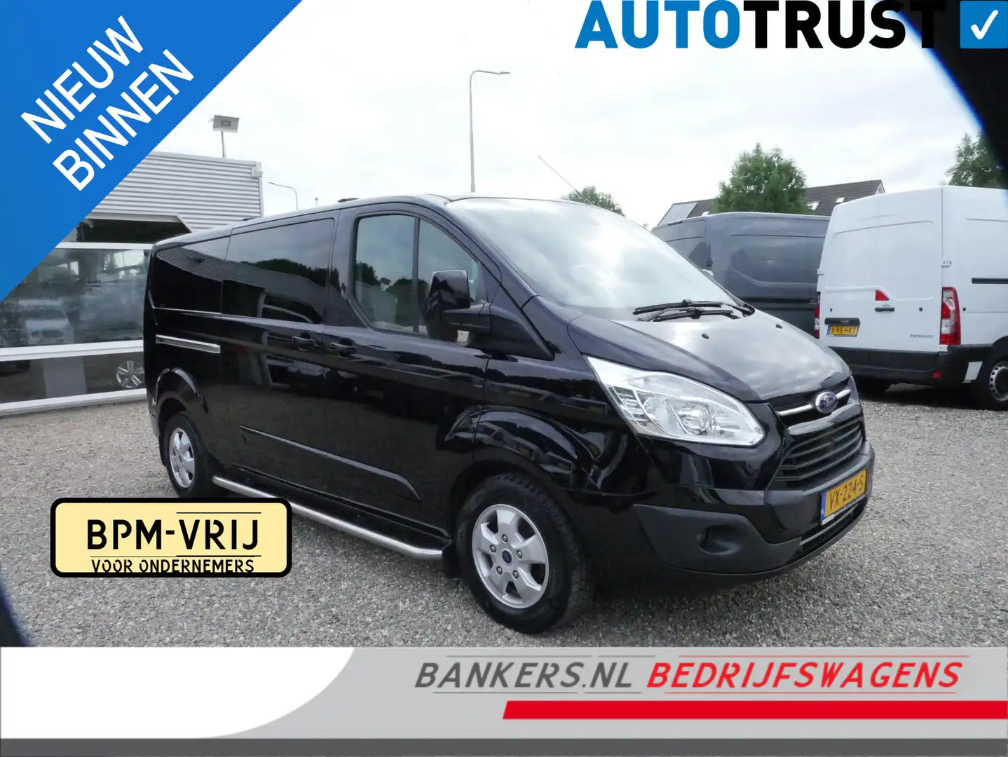 Ford Transit Custom 2.0 TDCI 170PK, L2H1, Limited, Dubbel cabine, Airc Noir - 1