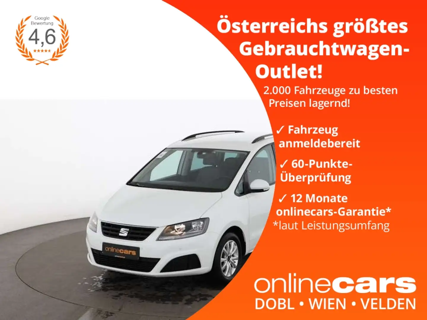 SEAT Alhambra 2.0 TDI Business 7-SITZER TEMPOMAT PDC White - 1