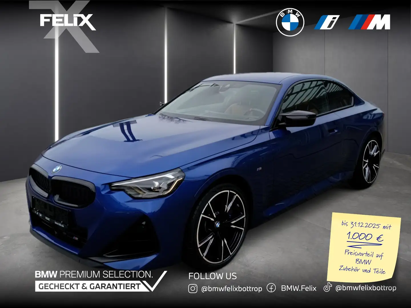 BMW 240 M240i xDrive Coupe+FACELIFT/LCI+LIVE COCKPIT PRO+H Blau - 1