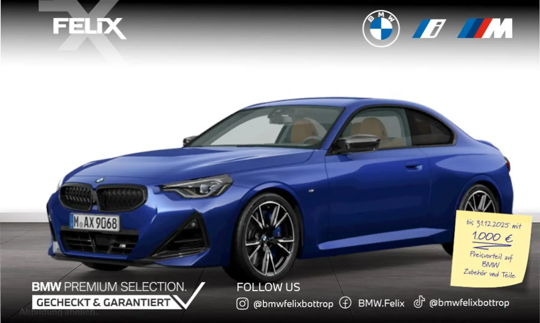 BMW 240 M240i xDrive Coupe+FACELIFT/LCI+LIVE COCKPIT PRO+H Blau - 1