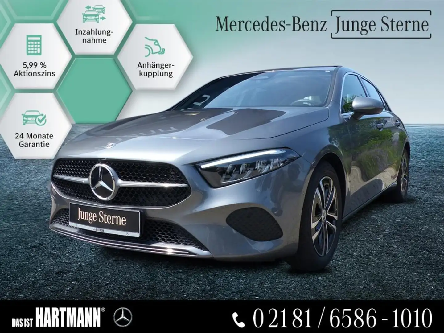 Mercedes-Benz A 180 PROGRESSIVE+AHK+CARPLAY+RF-KAMERA+MBUX+LED Grau - 1