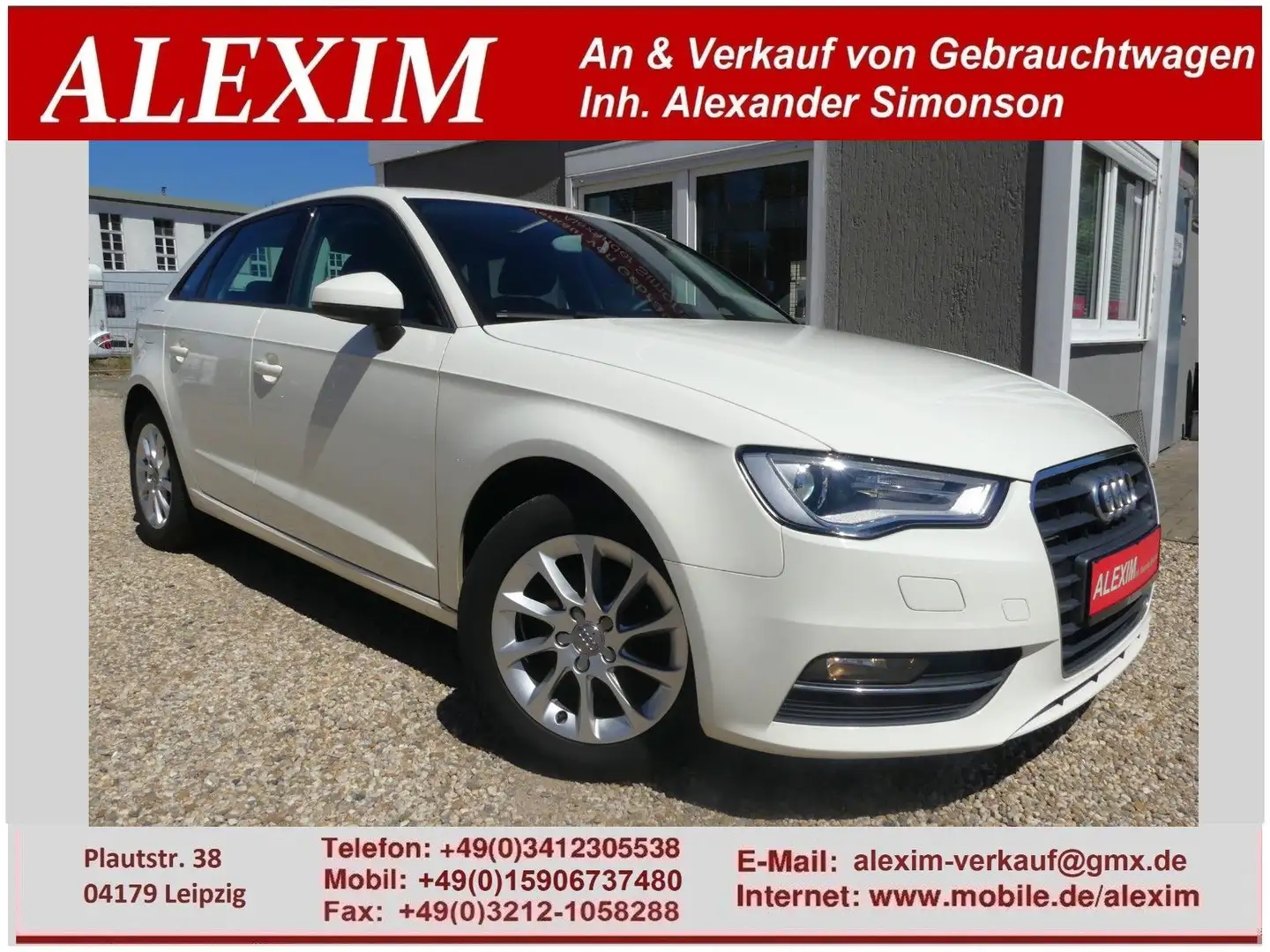 Audi A3 Sportback1.4 TFSI/Xenon/PDC/SHZ/1.Hand Weiß - 1