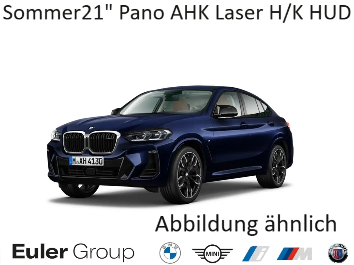 BMW X4 i Sommer21'' Pano AHK Laser H/K HUD Ad-M-Fahrw. Blau - 1