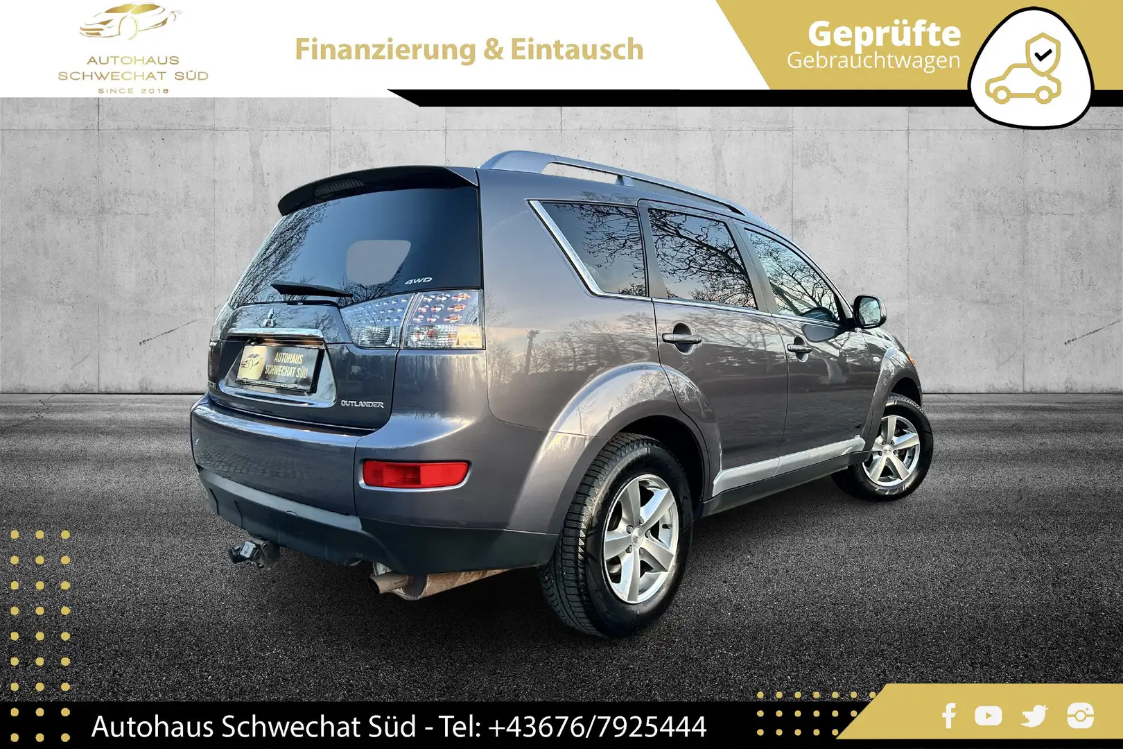 Mitsubishi Outlander 2.4 CVT Instyle // 7-SITZER // VOLLE HÜTTE // Grau - 2