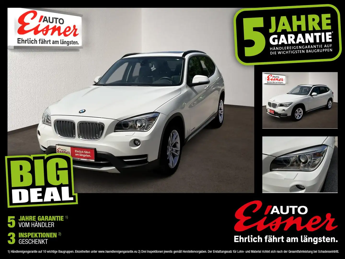 BMW X1 d xDrive 20 BiXenon KlimaA LM PDC Pano SD SHZ Weiß - 1