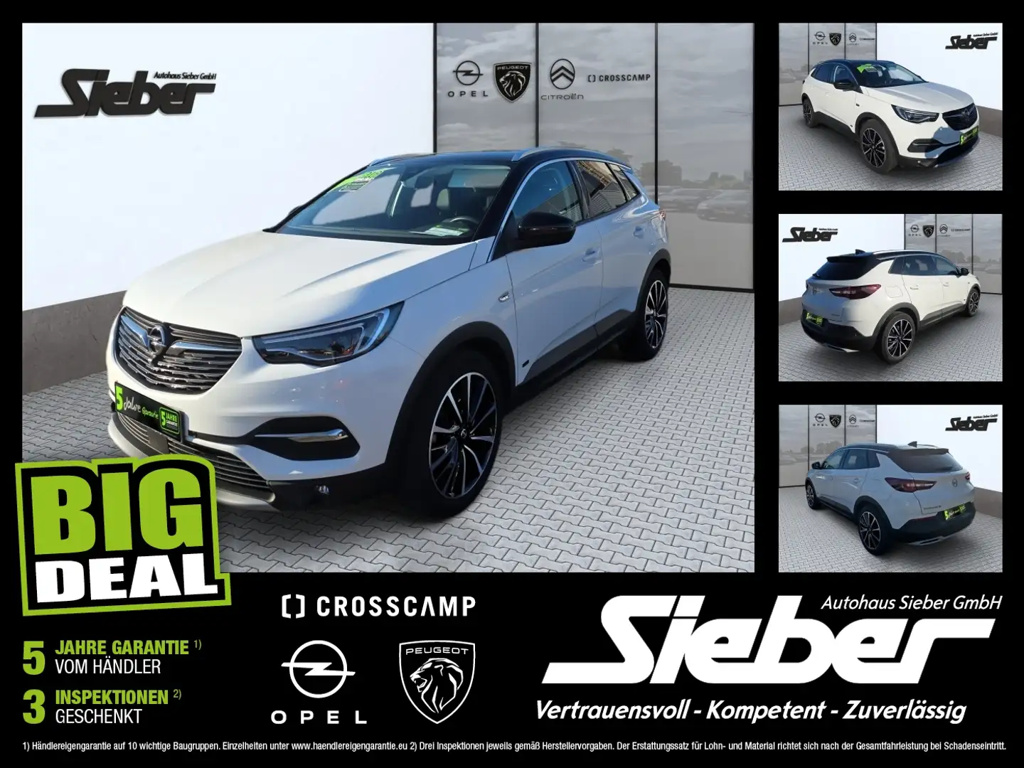 Opel Grandland 1.6 Turbo Ultimate Kamera Navi Sitzhzg Wit - 1