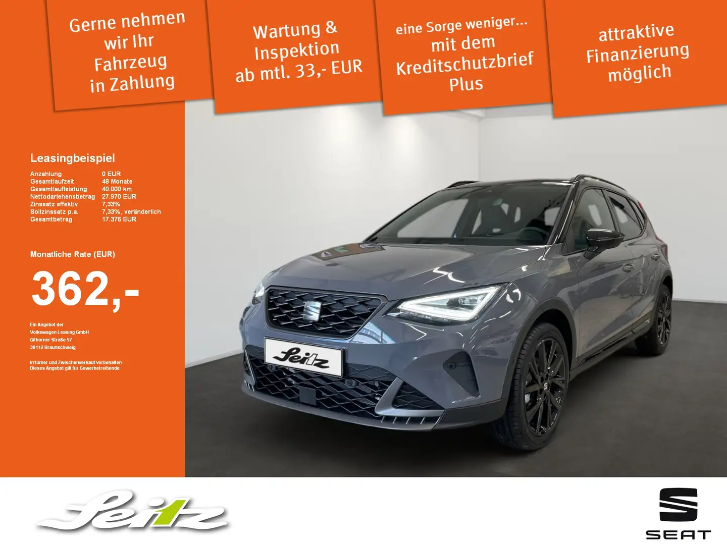SEAT Arona 1.0 TSI FR Black Edition *NAVI*KAMERA*WINTERPAKET* Schwarz - 1