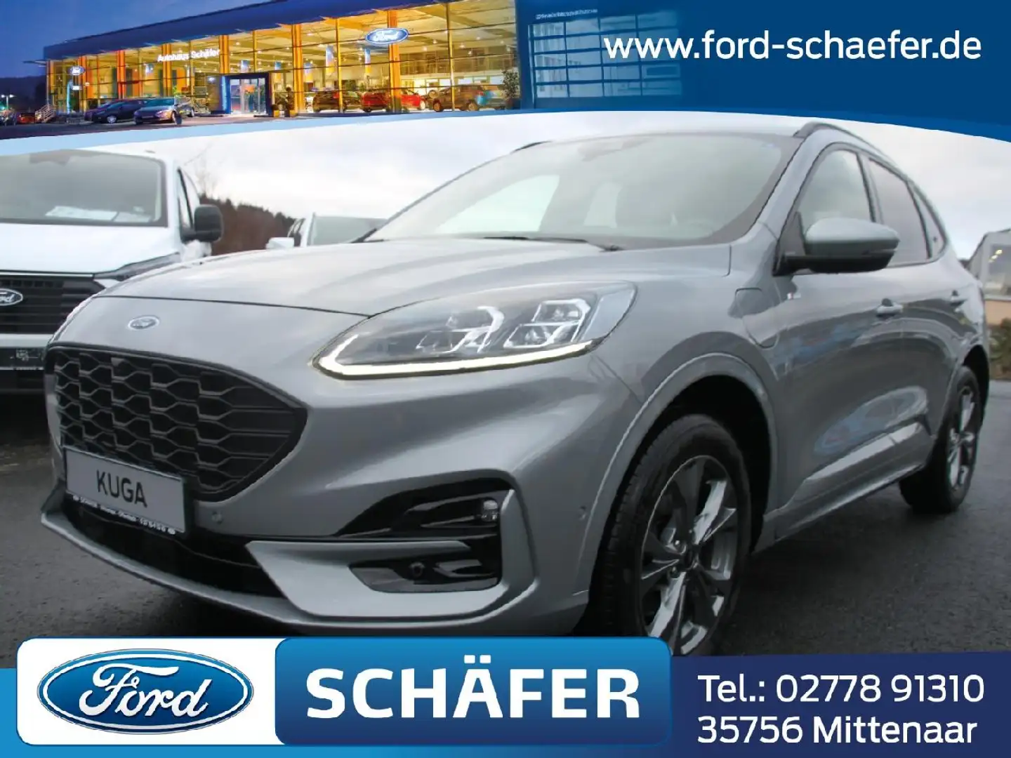 Ford Kuga Plug-In Hybrid ST-Line X+RFK+SHZ+LMF+LHZ+LED Argent - 1