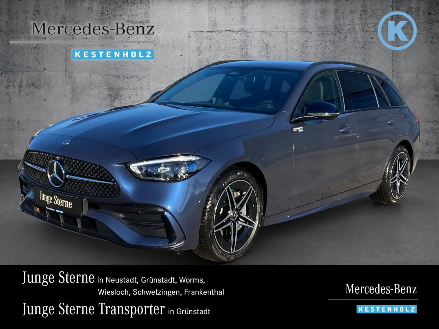 Mercedes-Benz C 220 C 220 d T AMG+DISTRO+AHK+NIGHT+KAMERA+MEMO+EASYP Bleu - 1