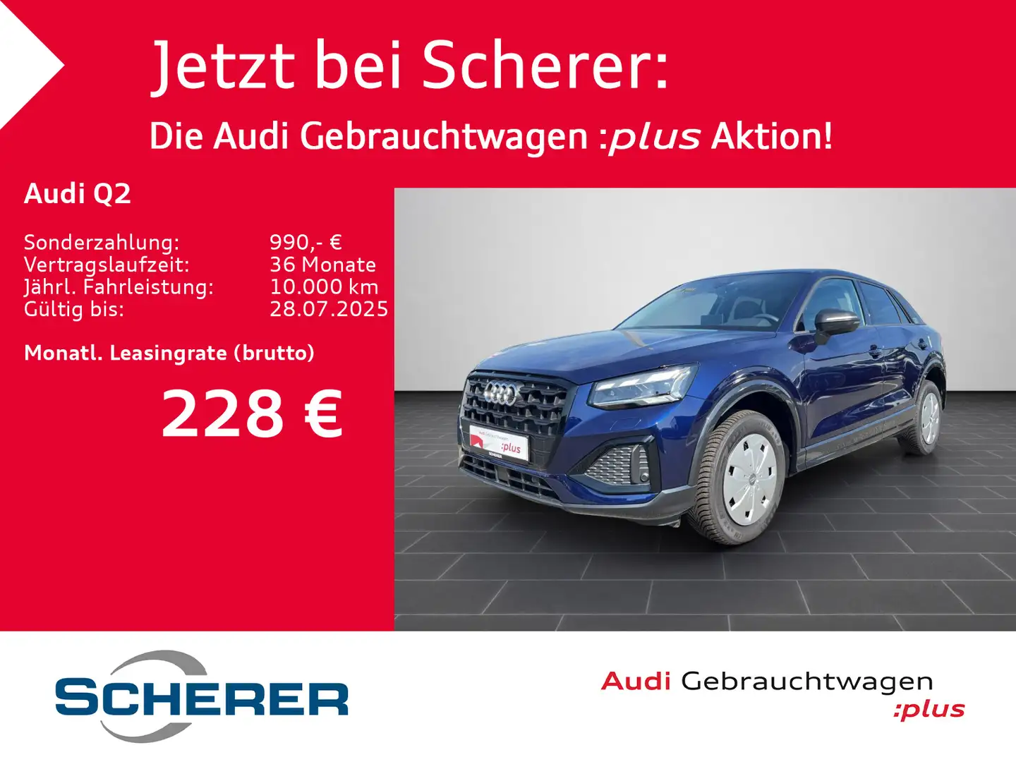 Audi Q2 Advanced 35 TFSI S tronic MATRIX CARPLAY AHK Blau - 1