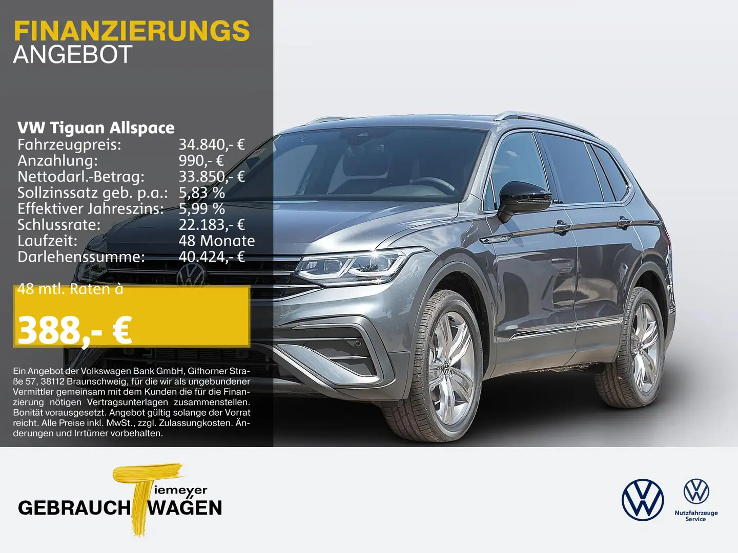 Volkswagen Tiguan Allspace 1.5 TSI DSG MOVE AHK LED LM19 Grijs - 1