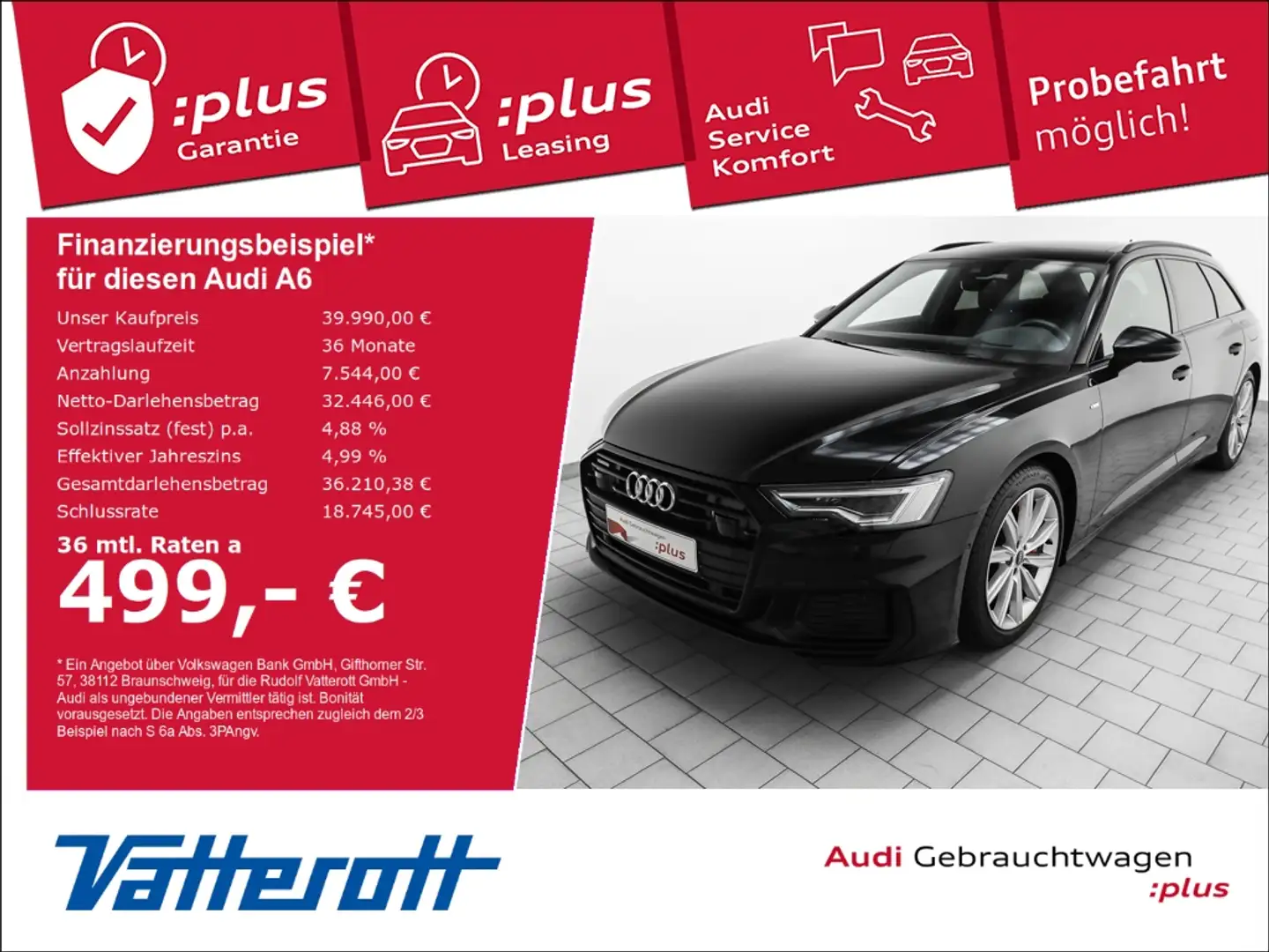 Audi A6 Avant 55 TFSI e quattro sport AHK Pano HuD Schwarz - 1