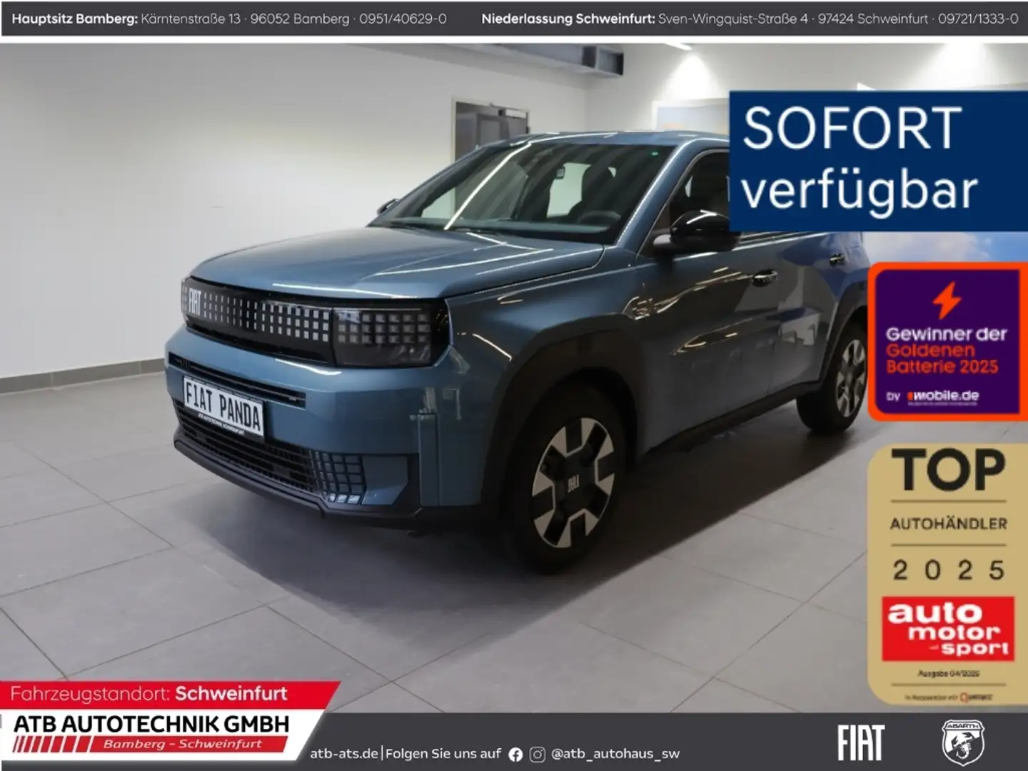 Fiat Grande Panda Icon Hybrid 1.2 eDCT LED Apple CarPlay DAB Bleu - 1