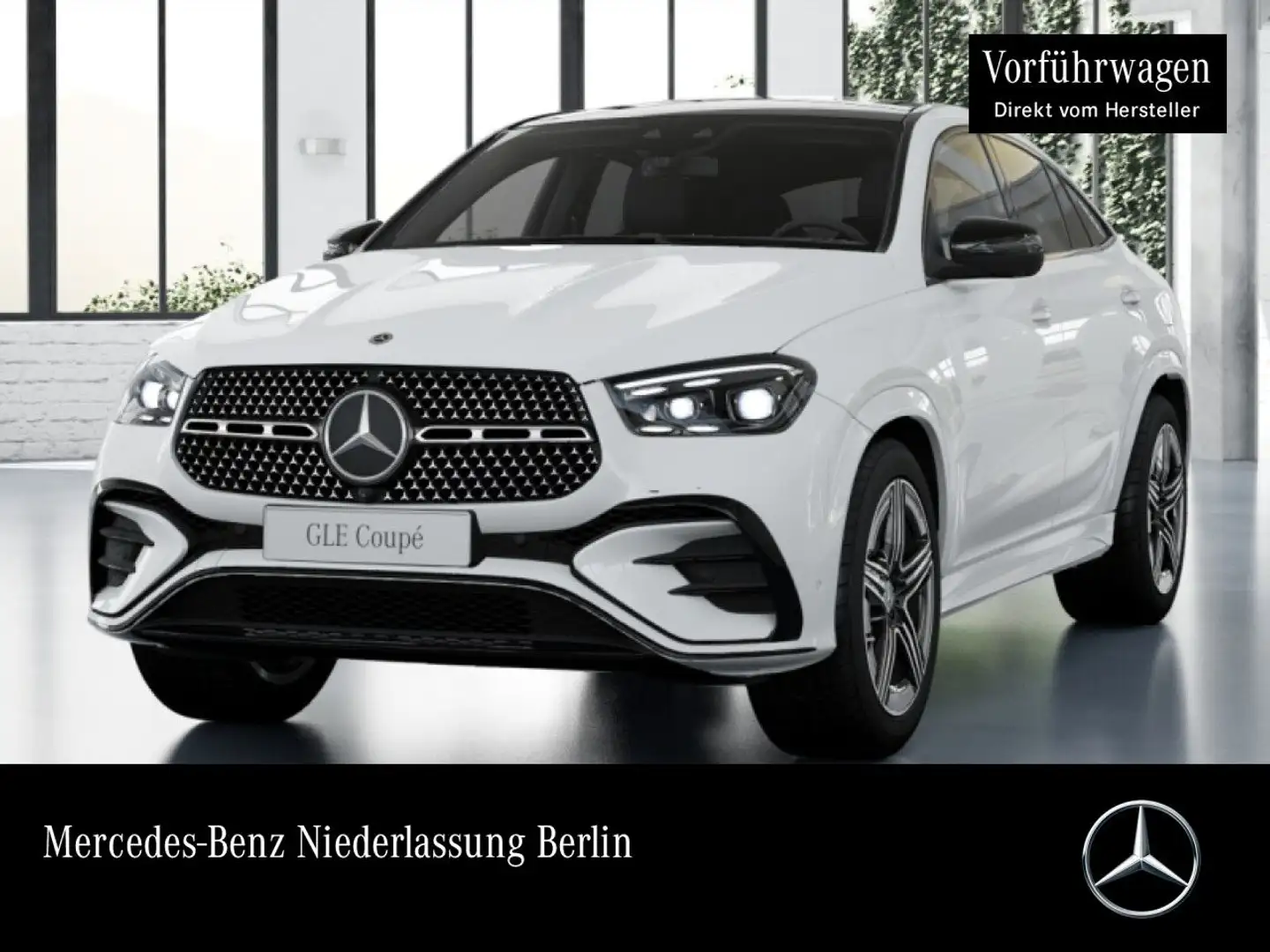 Mercedes-Benz GLE 350 de Coupé 4M AMG+NIGHT+PANO+360+AHK+HUD+9G Weiß - 1