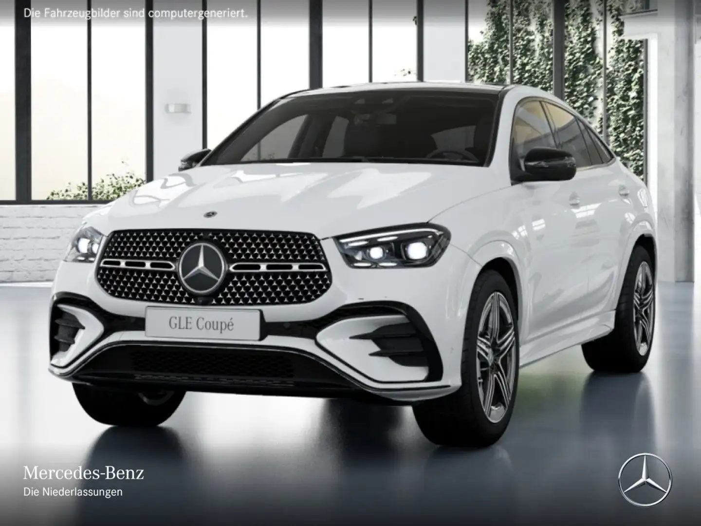 Mercedes-Benz GLE 350 de Coupé 4M AMG+NIGHT+PANO+360+AHK+HUD+9G Weiß - 2