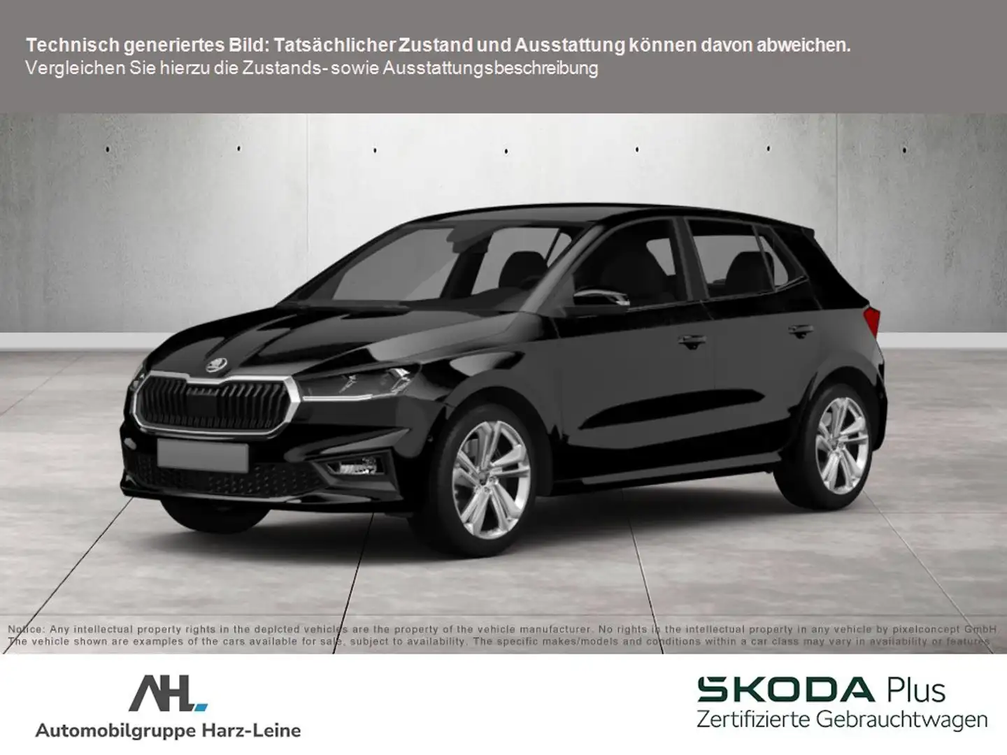 Skoda Fabia 1.0 TSI Tour Klima Navi AHZ Bluetooth Schwarz - 1