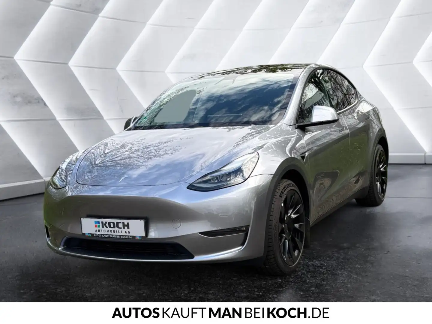 Tesla Model Y LONG RANGE DUAL AWD NAVI LEDER GLASDACH AH Grau - 2