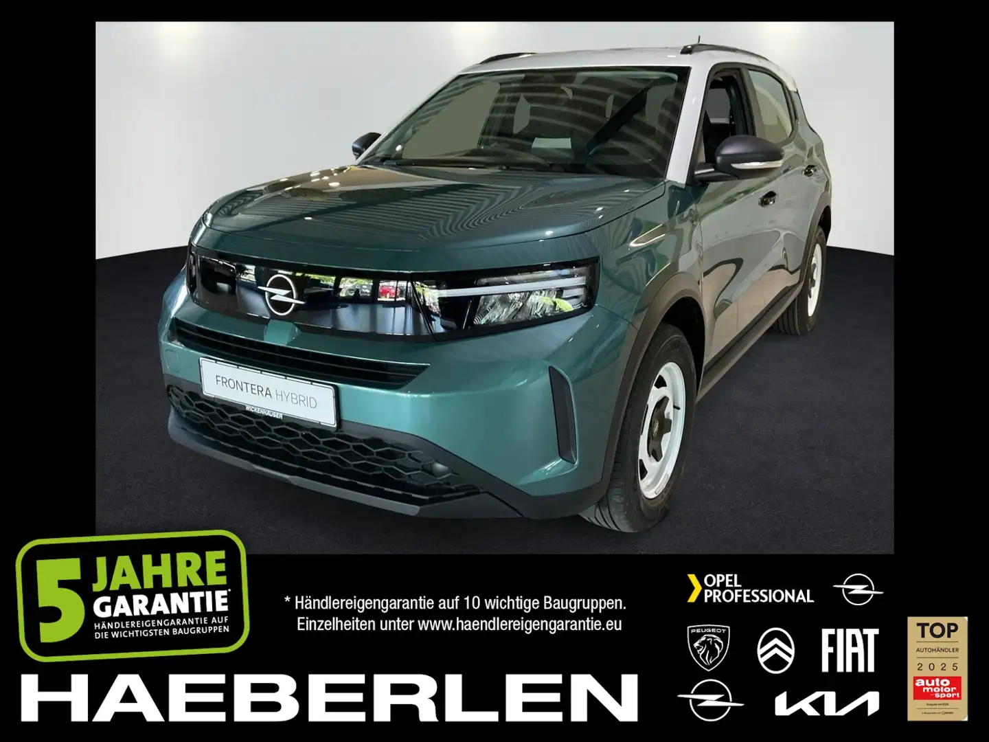 Opel Frontera 100kW 1.2 Edition +KAM KlimaA PDC SpurH Grün - 1