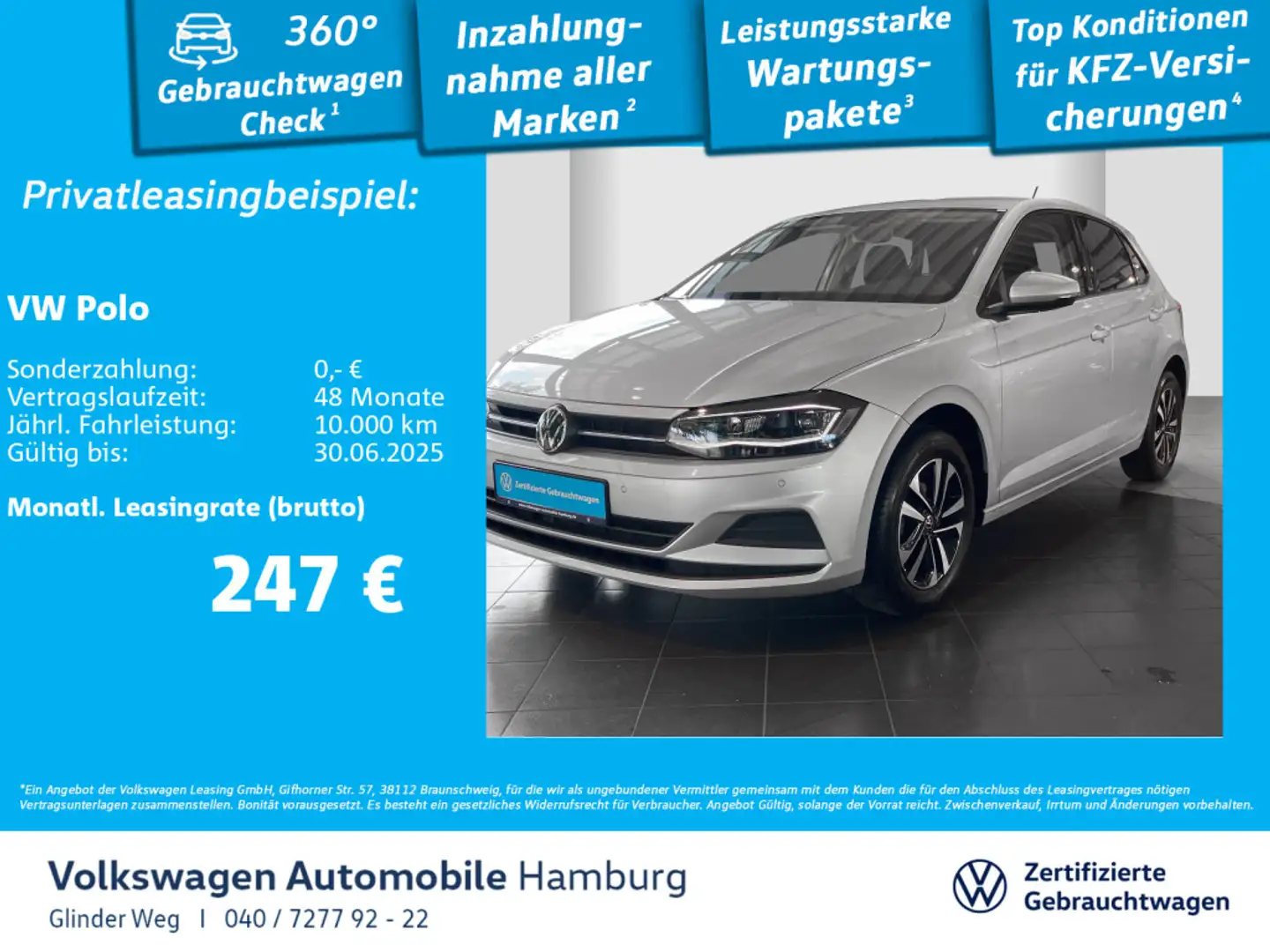 Volkswagen Polo 1.0 TSI United AppConnect Ganzjahresreifen Silber - 1