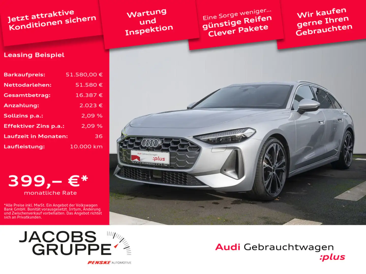 Audi A5 Avant TFSI 150 kW ACC,SHZ,PDC,AHK Silber - 1