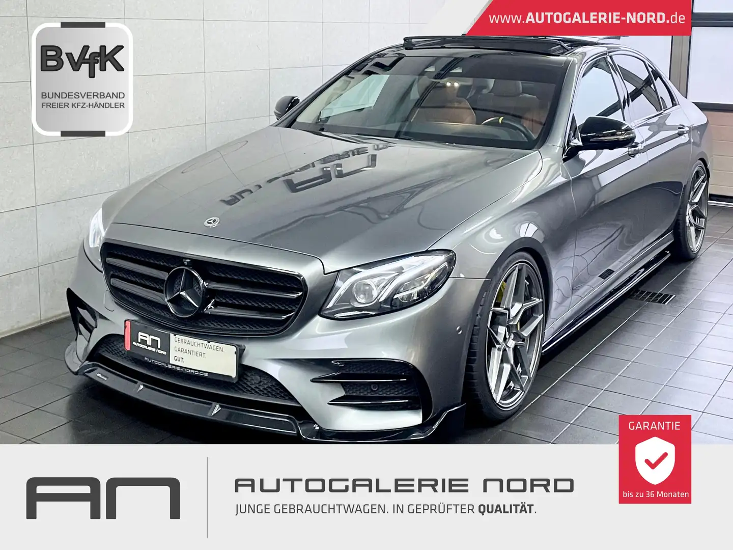 Mercedes-Benz E 350 d AMG Line Widescreen+Pano+KeyGo+360° Grau - 1