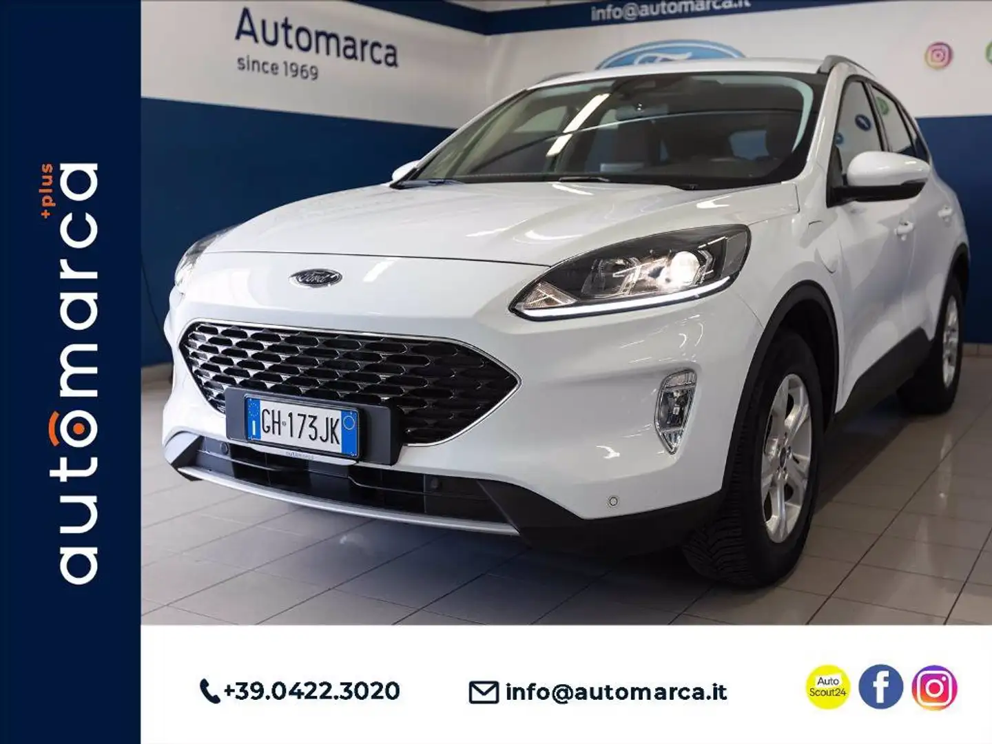 Ford Kuga 2.5 phev Connect 2wd 225cv e-shifter Bianco - 1