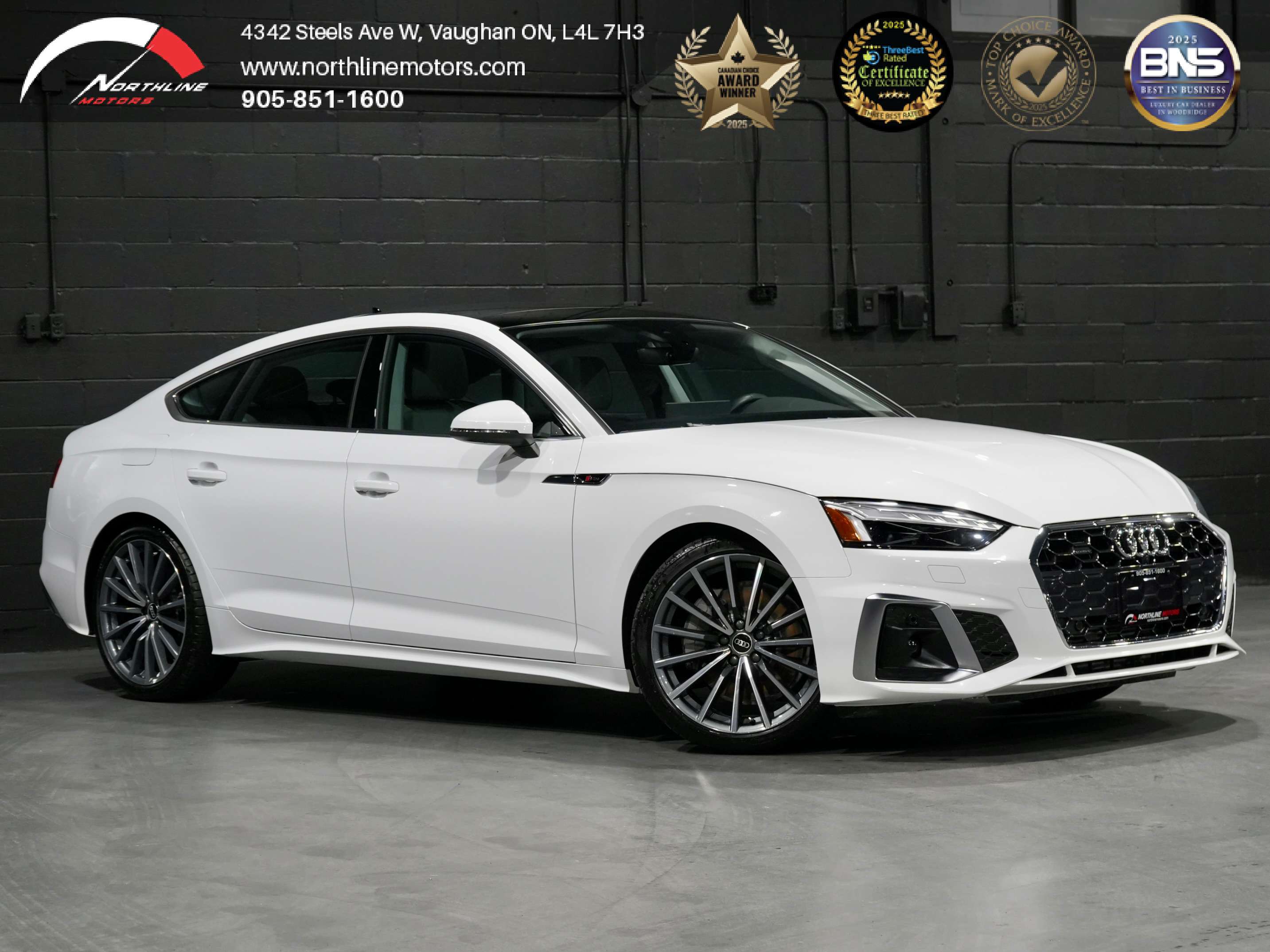 White 2021 Audi A5 Sportback 2.0 TFSI quattro Technik AWD Sedan 7-Speed Automatic