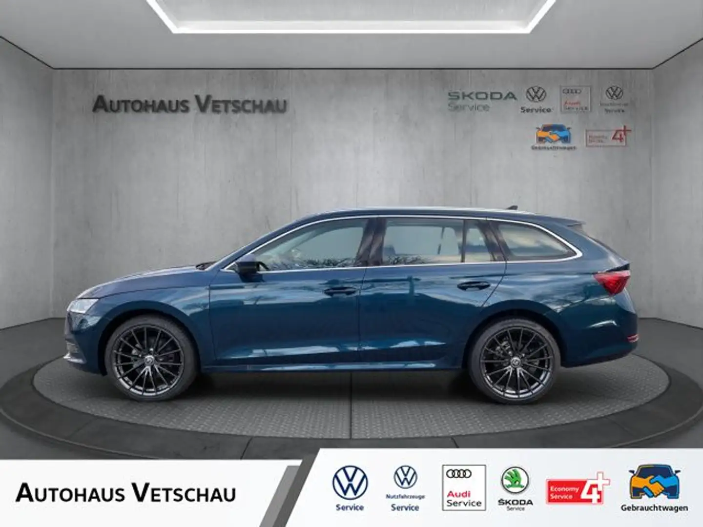 Skoda Octavia Combi Style 2.0 TDI DPF DSG/NAVI/LED/RFK/ Blauw - 1