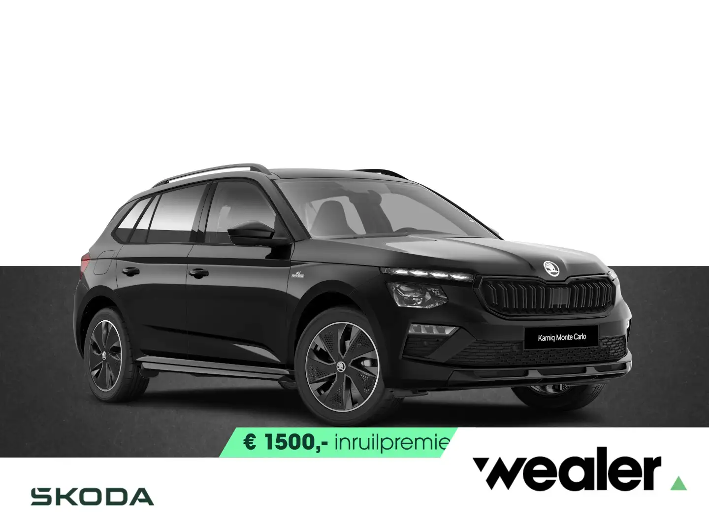 Skoda Kamiq Monte Carlo 1.0 TSI 115 PK | Apple Carplay/Android Zwart - 1