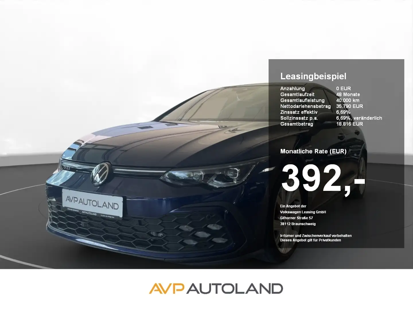 Volkswagen Golf VIII GTI 2.0 TSI DSG DSG | NAVI | PANO | Blau - 1