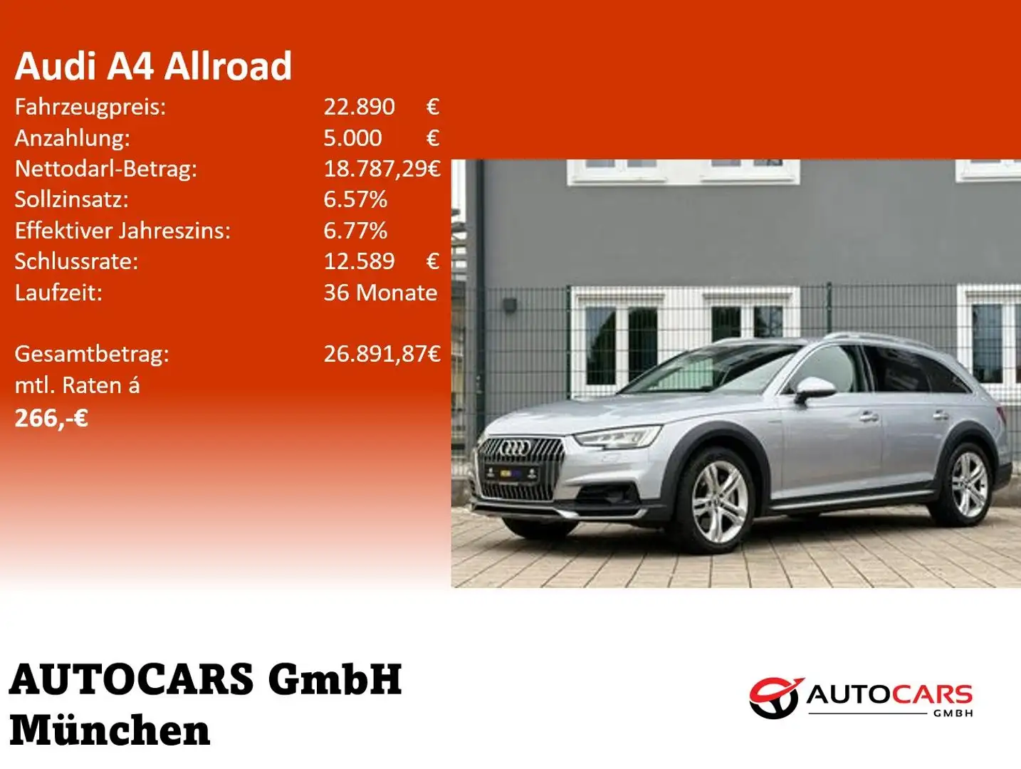 Audi A4 Allroad Quattro/HEAD-UP/ACC/AHK/BANG&OLUFSEN Argent - 1