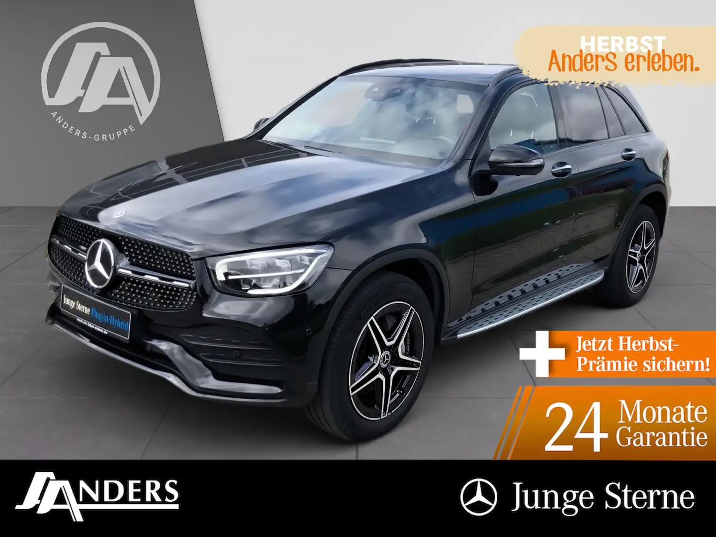 Mercedes-Benz GLC 300 de 4M AMG+MBUX+digCock+Distr+Pano+36+LED Zwart - 1