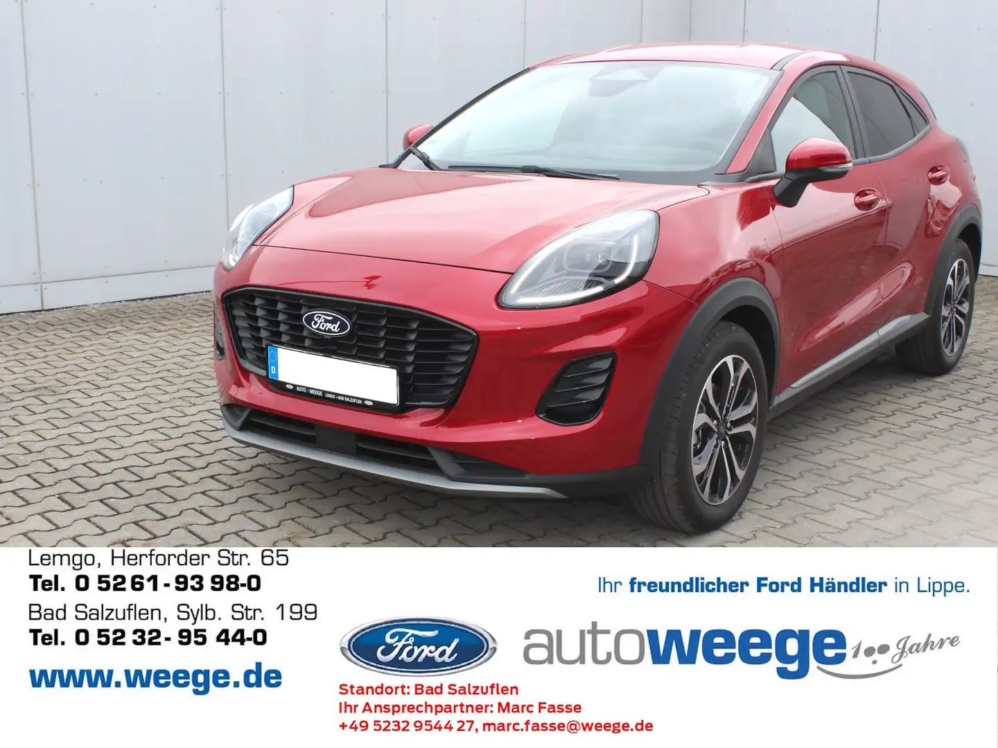 Ford Puma Titanium 1,0 EcoBoost Rot - 1