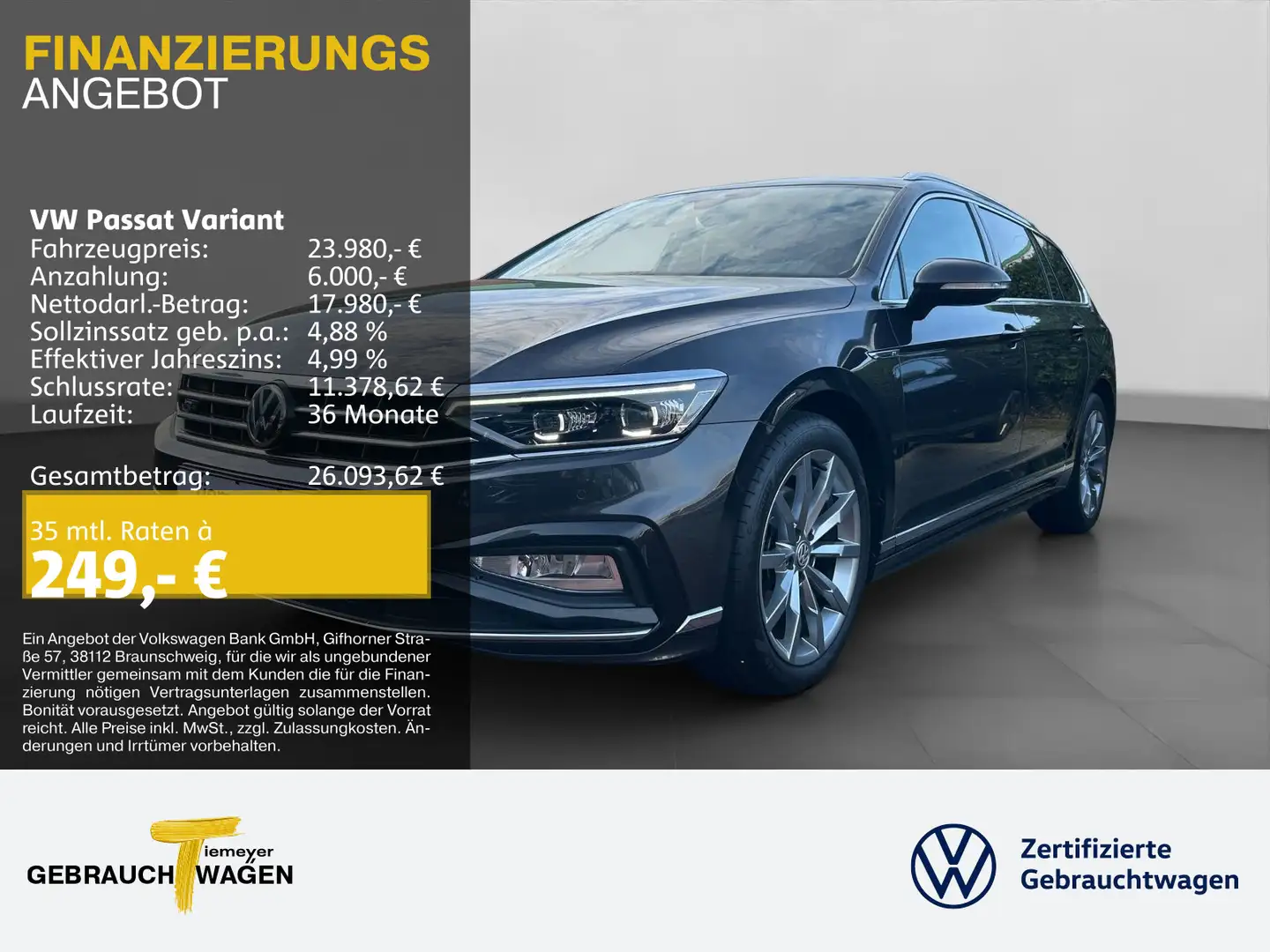 Volkswagen Passat Variant 1.5 TSI DSG R-LINE LM18 NAVI TRAV Grau - 1
