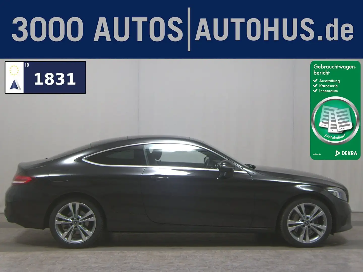 Mercedes-Benz C 400 Coup 4M Leder Burmester Widescr. HuD Pano Schwarz - 1