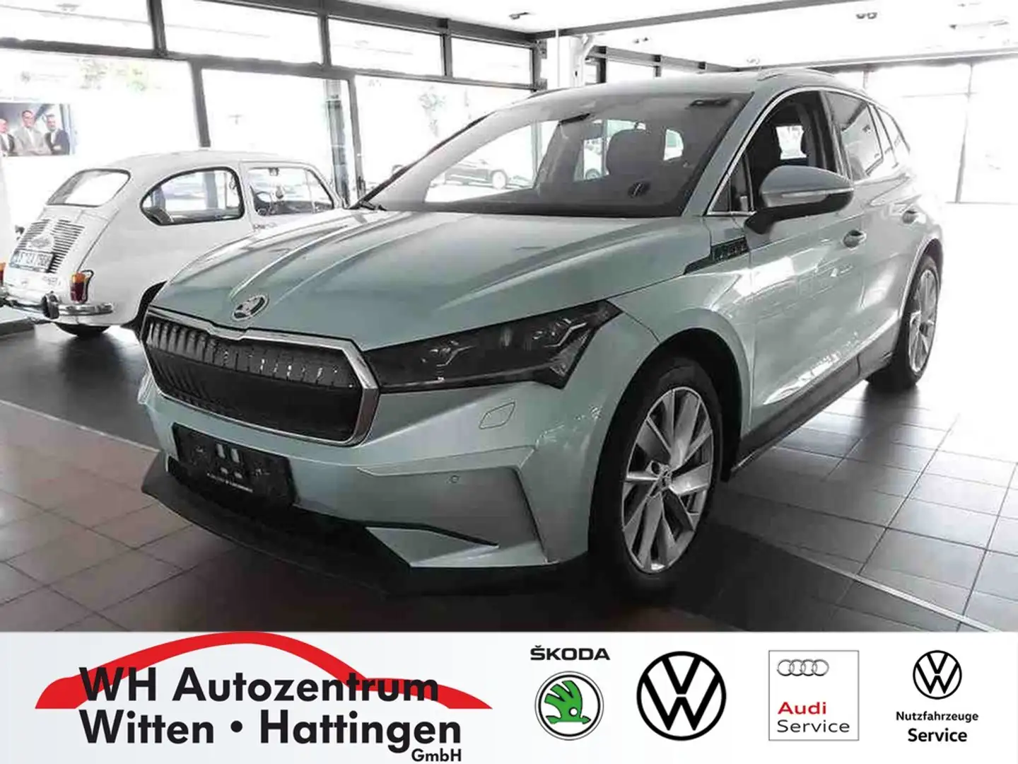 Skoda Enyaq iV 80 Suite WÄRMEPUMPE AHK DCC MATRIX-LED REARV... Argento - 1