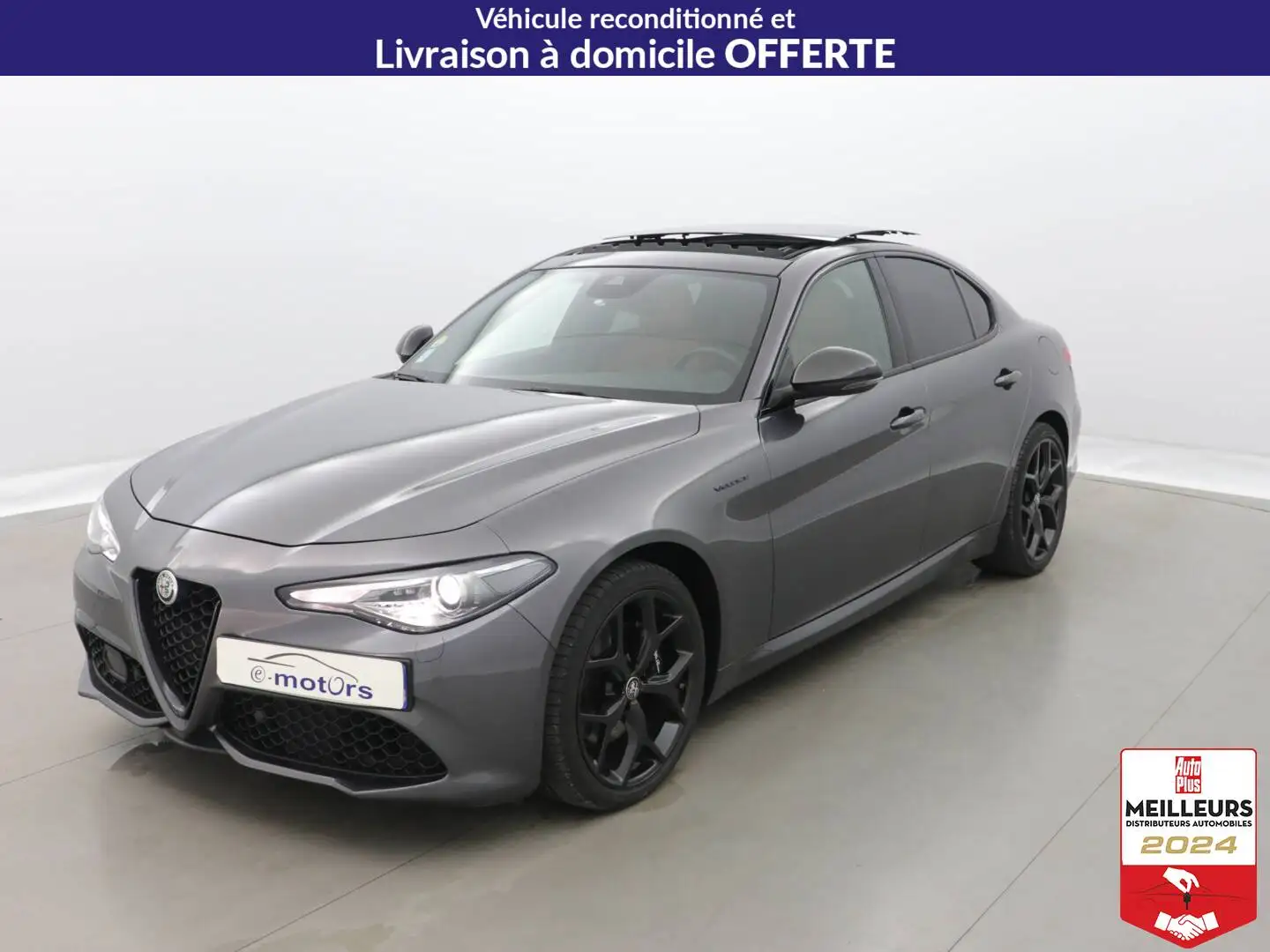 Alfa Romeo Giulia Giulia 2.2 210 AT8 Q4 Veloce +Cuir +Toit Gris - 1
