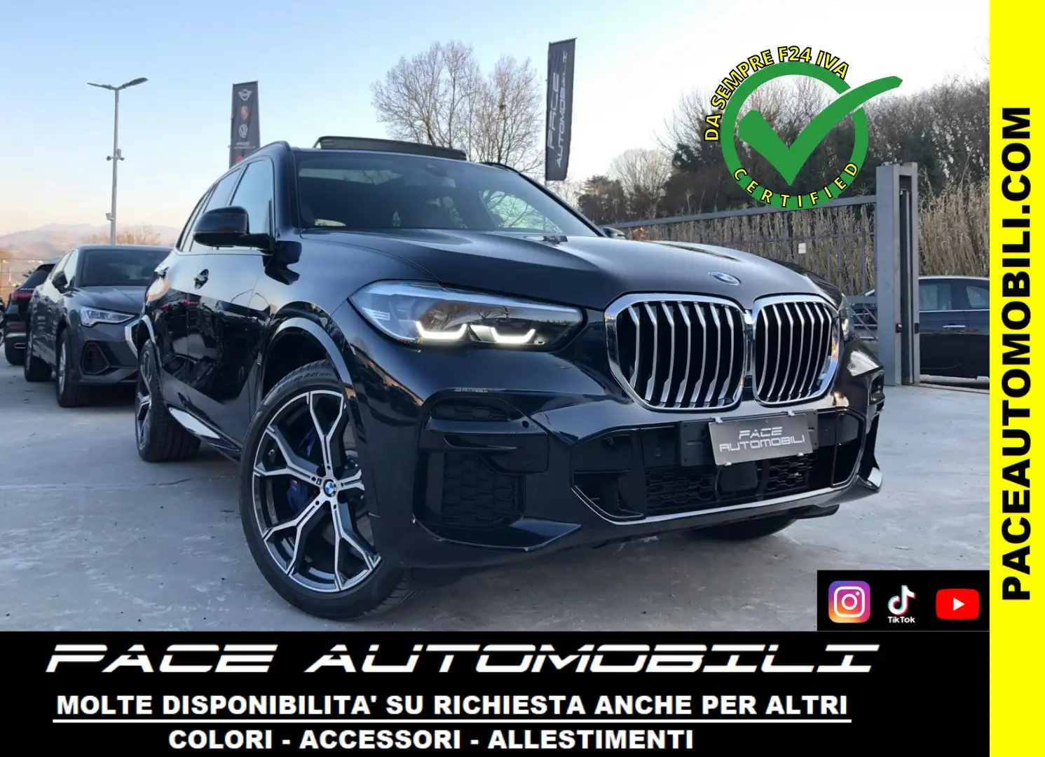 BMW X5 21" M SPORT M-SPORT MSPORT TETTO HUD PDC ACC LED Nero - 1