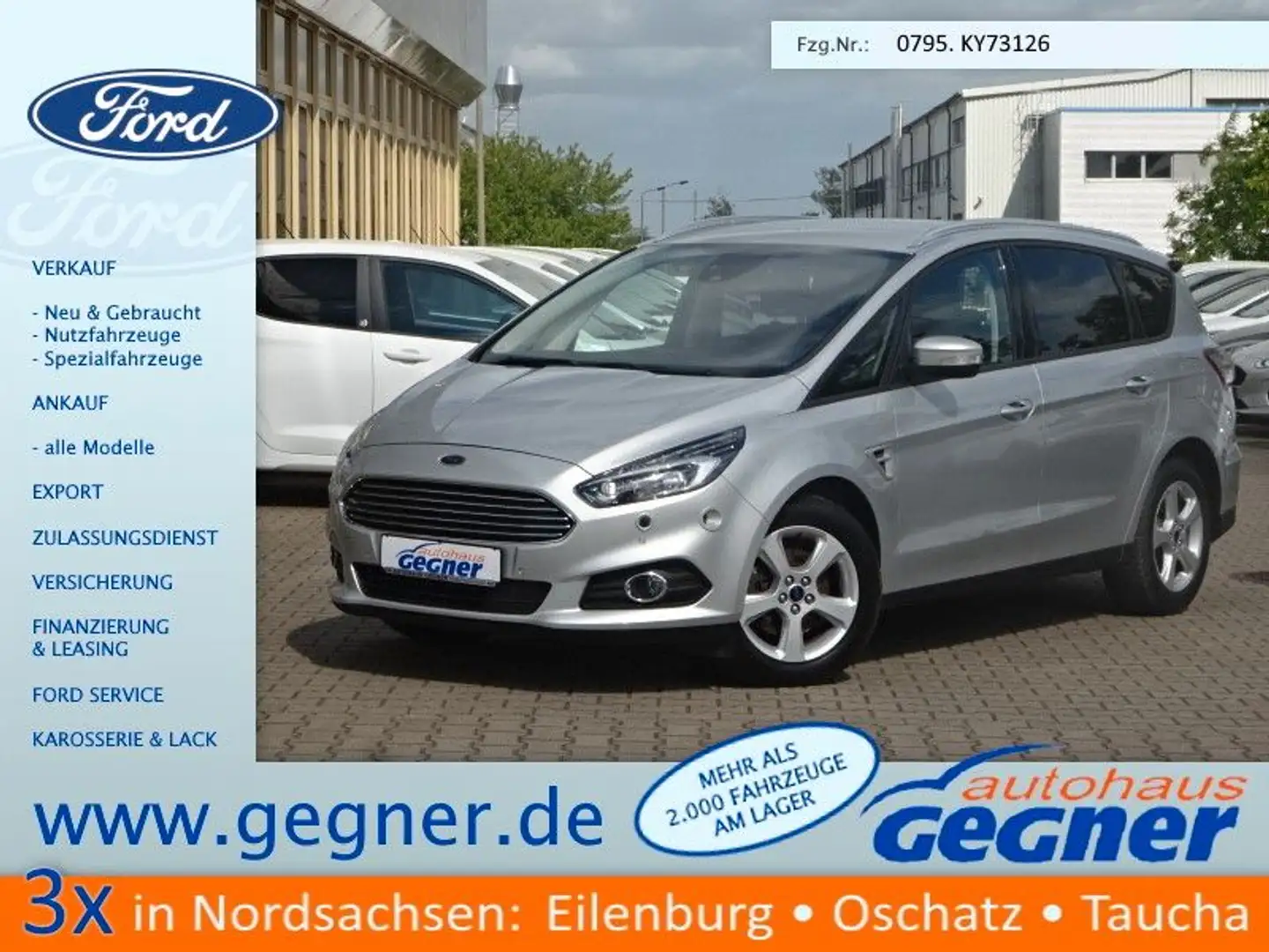 Ford S-Max 190PS Autm. Business Navi LED SHZ Silber - 1