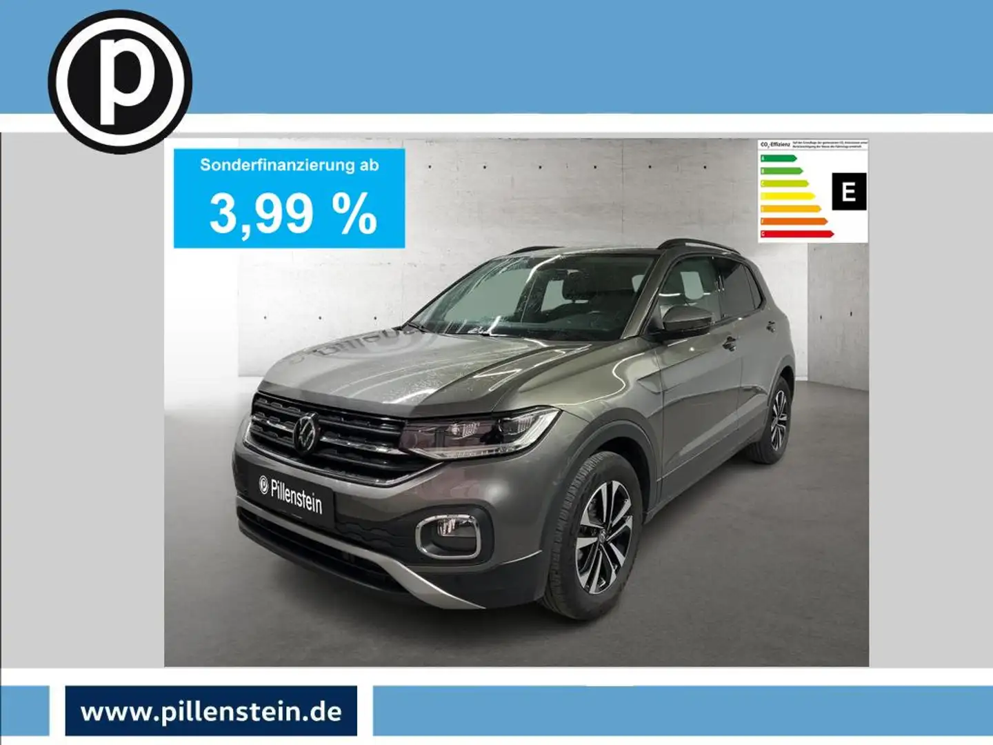 Volkswagen T-Cross TSI DSG UNITED NAVI+LED+SHZ+APP+BLINDSPOT Grau - 1