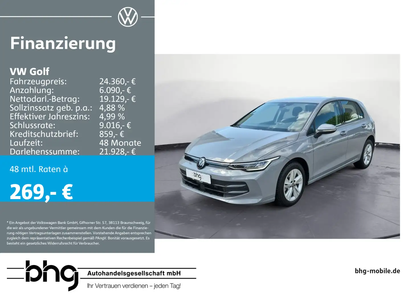Volkswagen Golf 1.5 TSI Life Klimaanlage `Air Care Climatro Grau - 1
