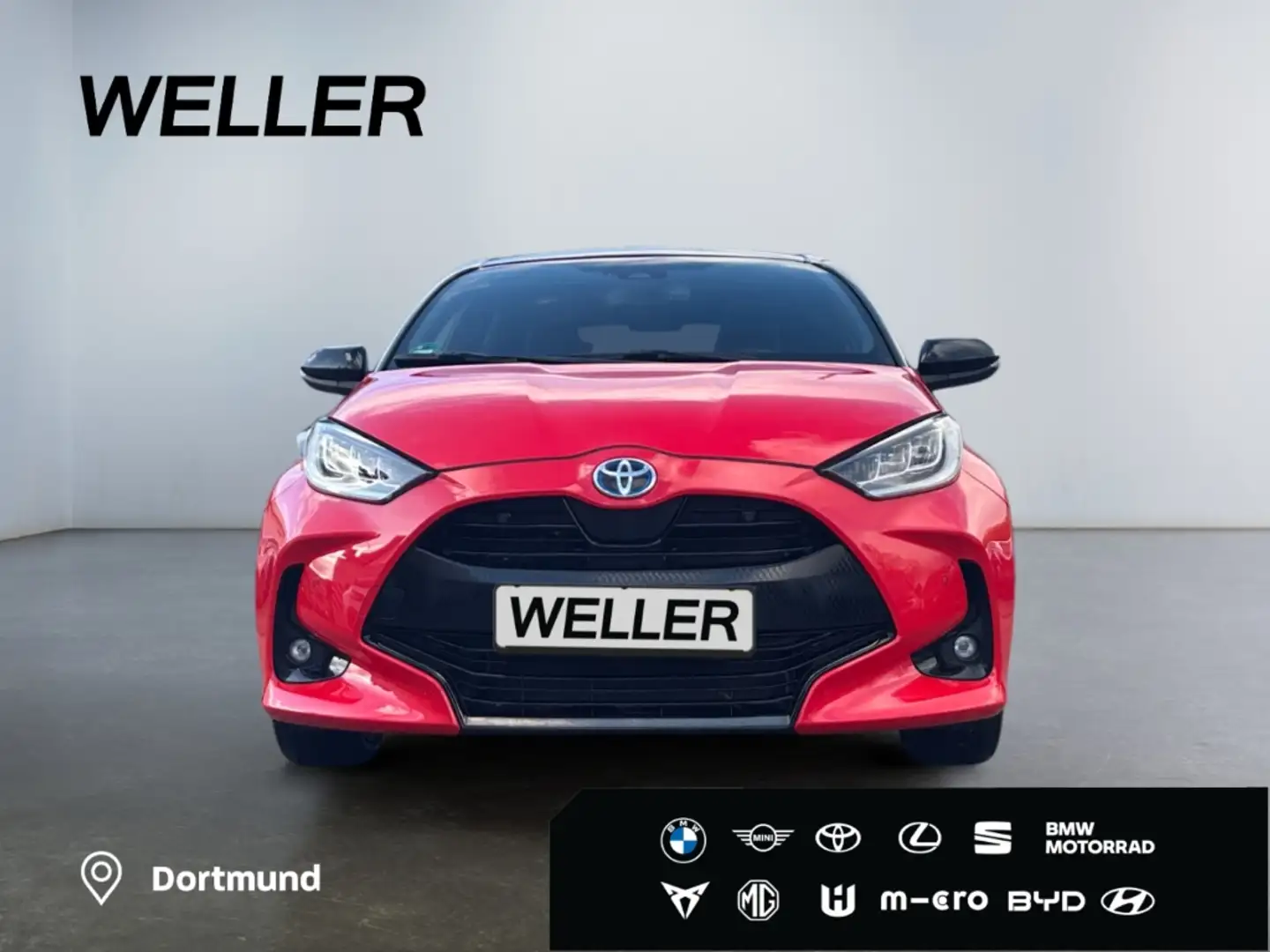 Toyota Yaris Hybrid 1.5 *Pano*JBL*HUD*Teilleder*CAM*SHZ* Rot - 2