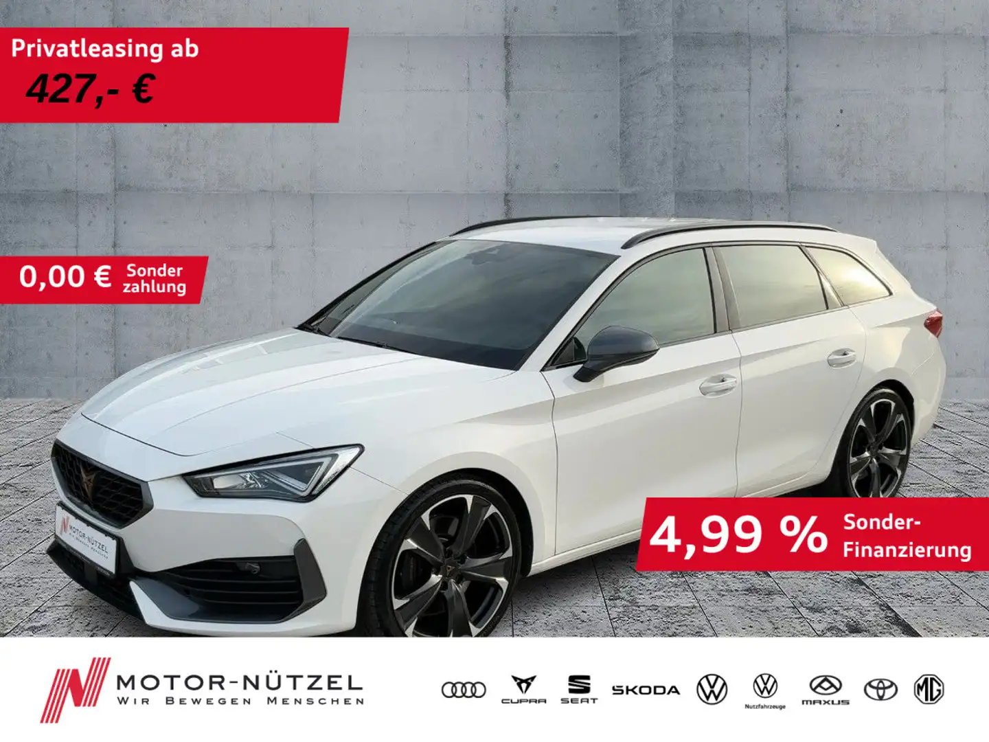 CUPRA Leon ST 2.0 TSI DSG VZ LED+NAVI+APP+DCC+SHZ+PDC Weiß - 1