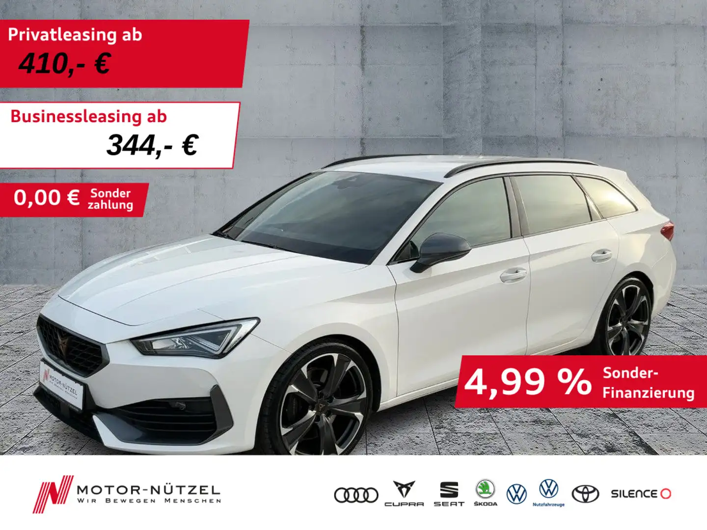 CUPRA Leon ST VZ 2.0 TSI DSG LED+NAVI+APP+DCC+SHZ+PDC Weiß - 1