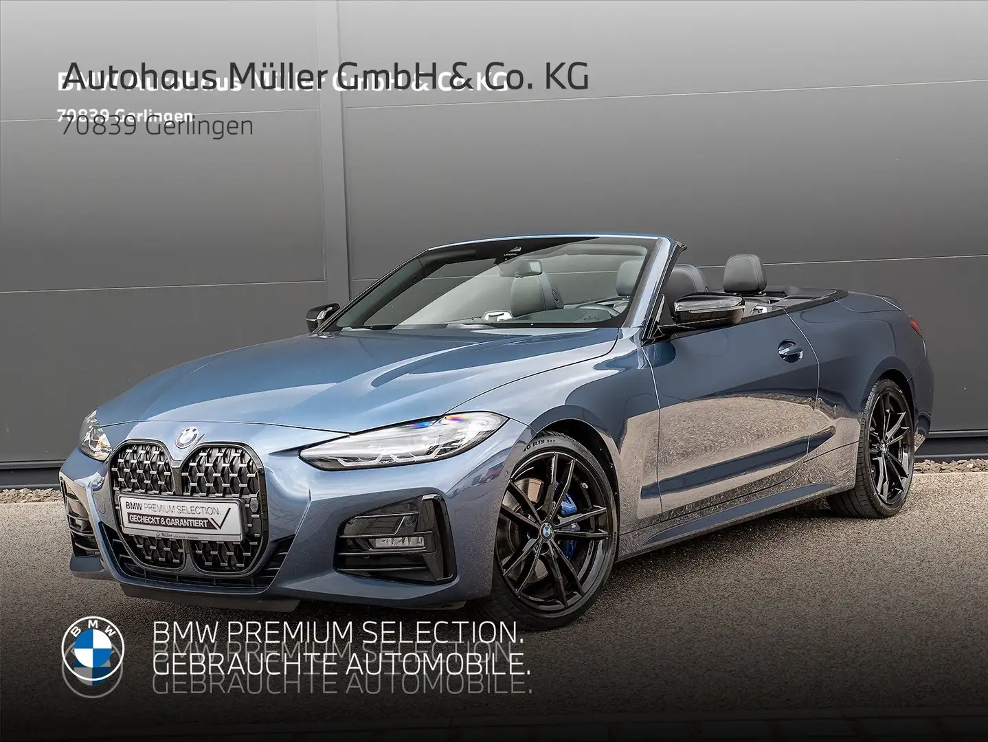 BMW 430 i Cabrio M Sportpaket HUD Kamera H/Ksound 1VB Bleu - 1